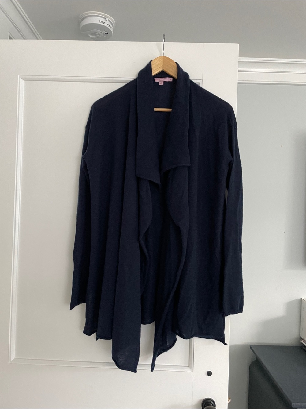 Calypso St. Barth Navy Open-Front Draped Cardigan